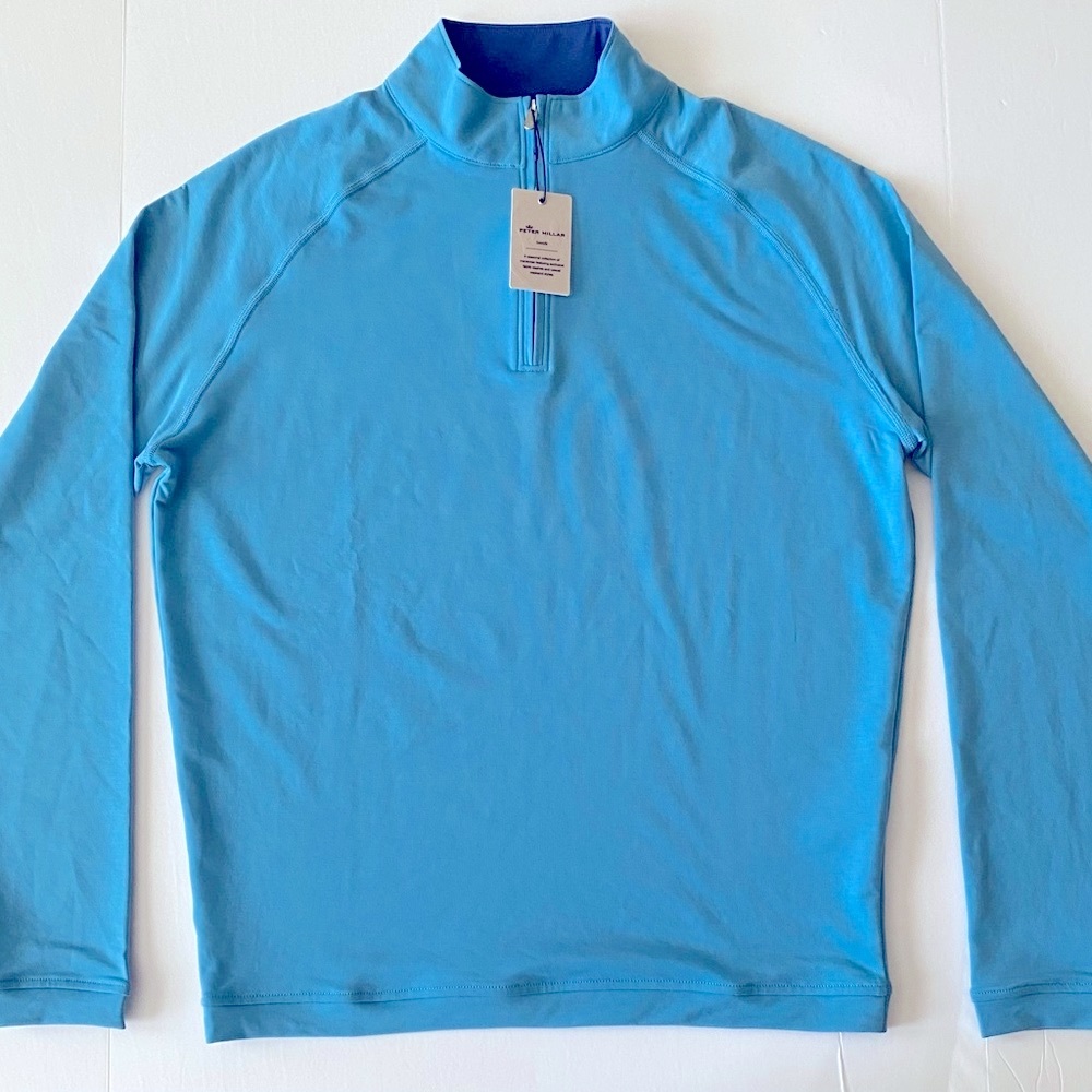 Peter Millar Drirelease Natural Touch Quarter Zip L Larkspur
